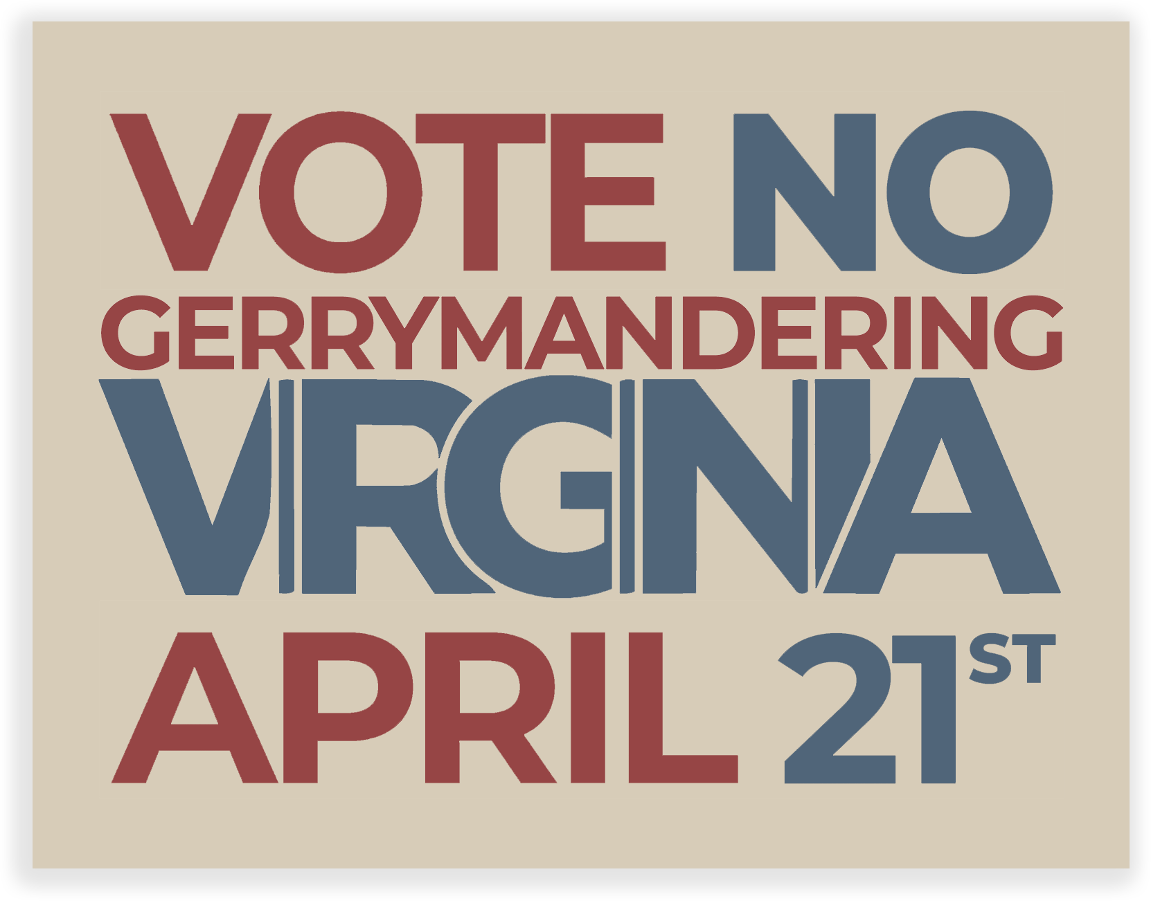 Vote No Gerrymandering Virginia April 21